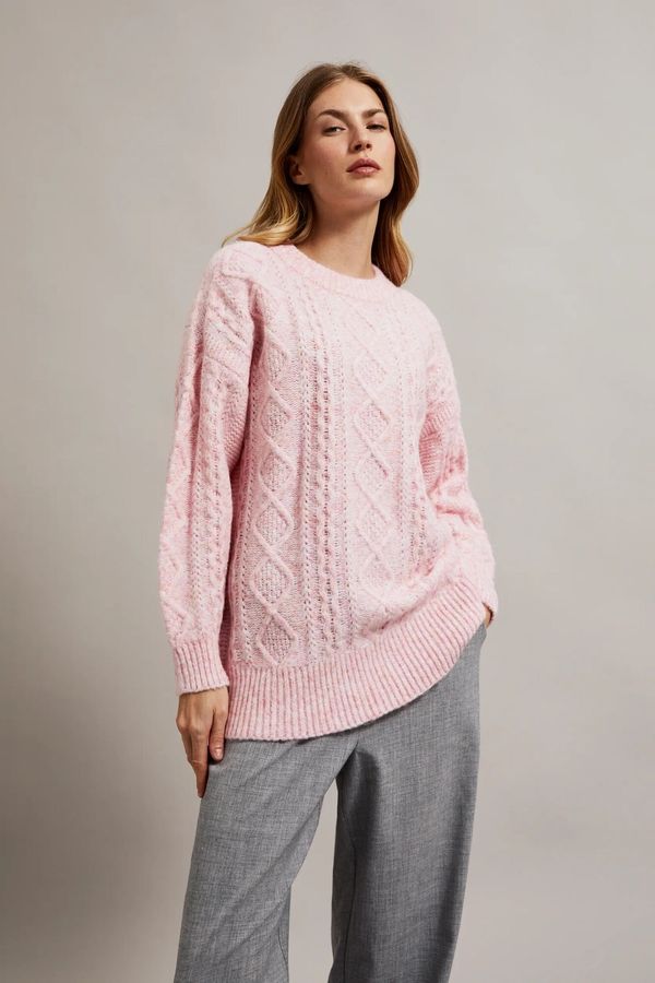 Moodo Women's loose-fitting sweater MOODO - pink