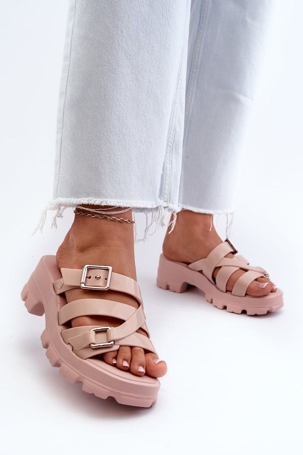 Kesi Women's low-heeled slippers ZAXY light pink