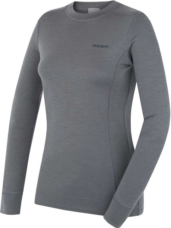 HUSKY Women's merino sweatshirt HUSKY Aron L dk. grey green