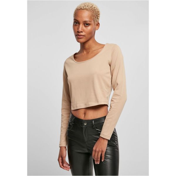 Urban Classics Women's organic beige with a wide cut and long sleeves