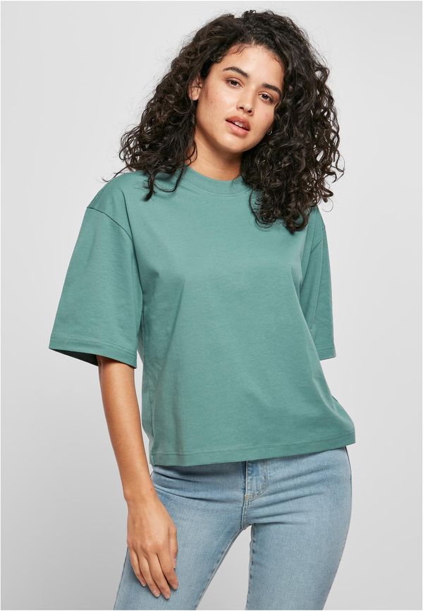 Urban Classics Women's Organic Oversized T-Shirt with White Leaf