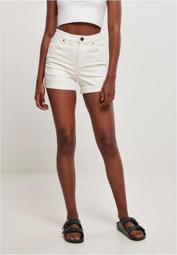 Urban Classics Women's Organic Stretch Denim 5-Pocket Shorts Off-White Raw