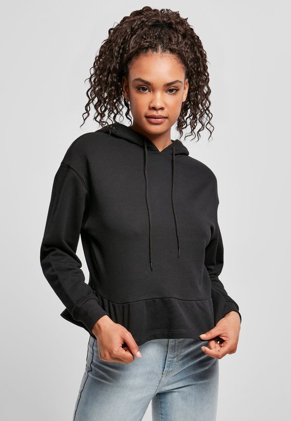 Urban Classics Women's Organic Volants Hoody Black