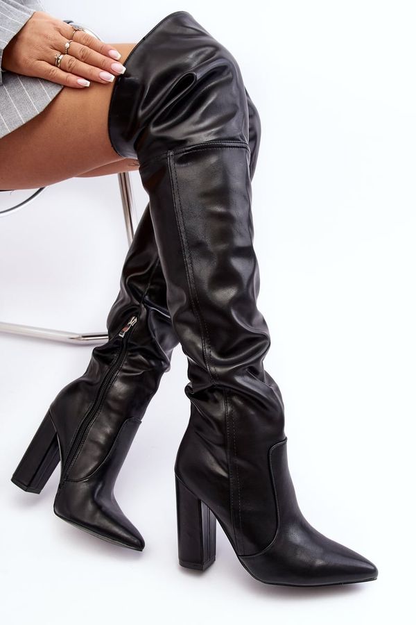 Kesi Women's over-the-knee high boots, black Jeine