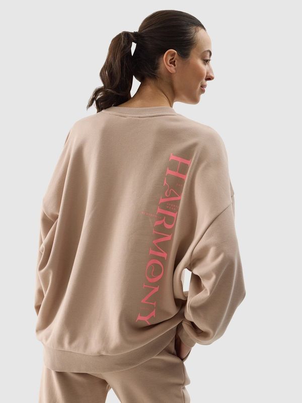 4F Women's oversize sweatshirt 4F - beige