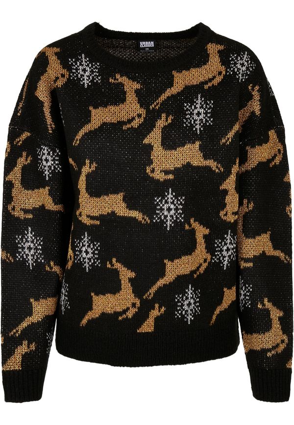 UC Ladies Women's Oversized Christmas Sweater Black/Gold