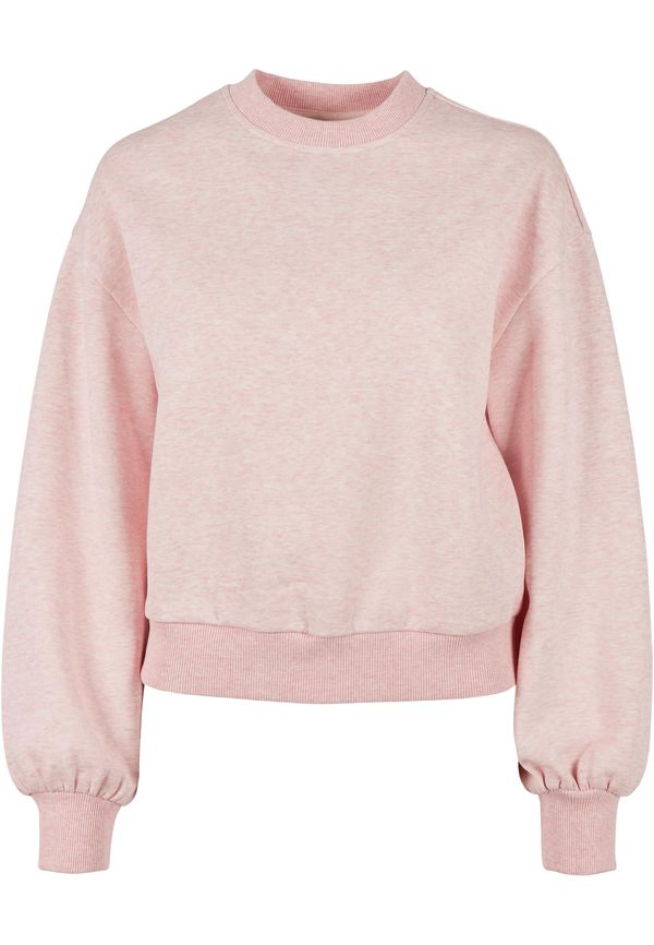 Urban Classics Women's Oversized Color Melange Crewneck Pink Melange