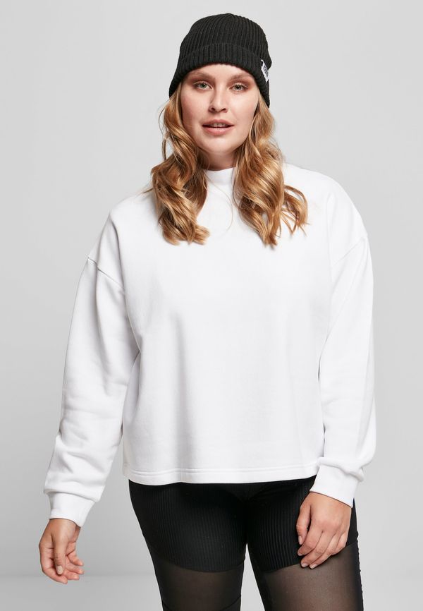 Urban Classics Women's Oversized High Neck Crew White