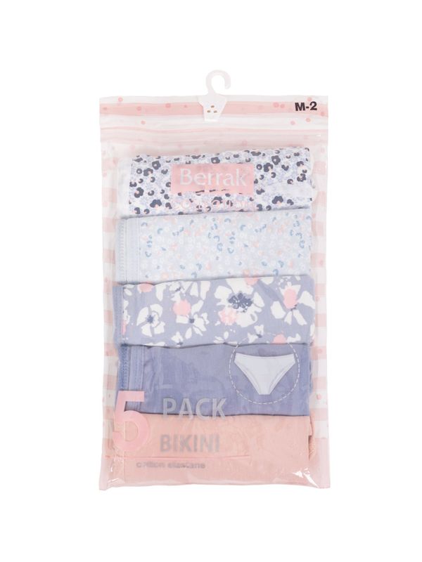 Fashionhunters Women's pink cotton panties 5-pack