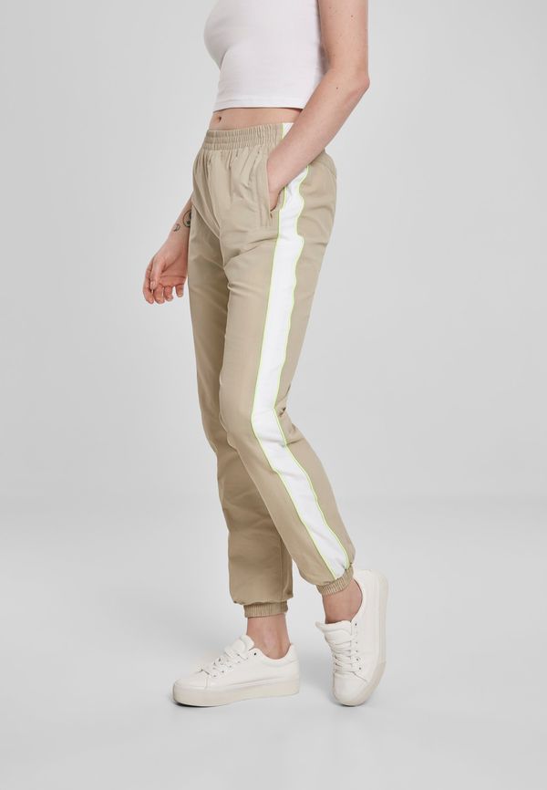 Urban Classics Women's Piped Track Trousers Concrete/Electric Lime