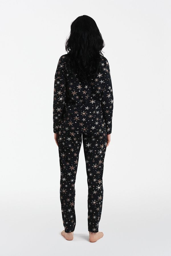 Italian Fashion Women's pyjamas Laponia, long sleeves, long legs - print