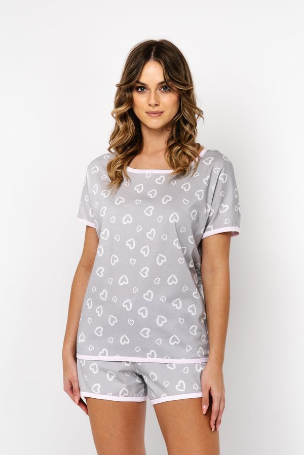 Italian Fashion Women's pyjamas Noelia, short sleeves, short legs - print