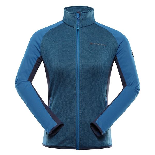 ALPINE PRO Women's quick-drying hoodie with cool-dry ALPINE PRO VORNA mykonos blue