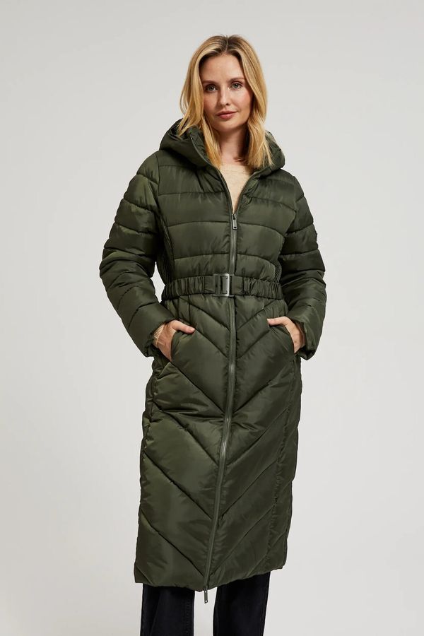 Moodo Women's quilted coat MOODO - olive green
