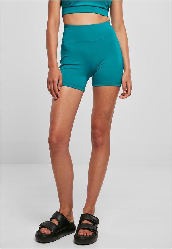 UC Ladies Women's Recycled High Waist Cycle Hot Pants - Watergreen