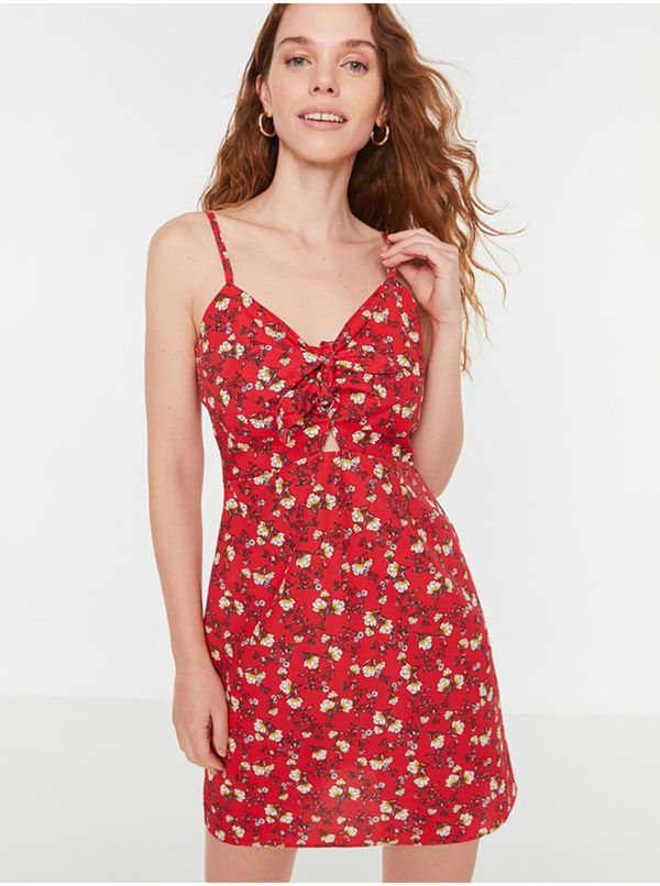 Trendyol Women's Red Floral Short Strappy Dress Trendyol - Women's