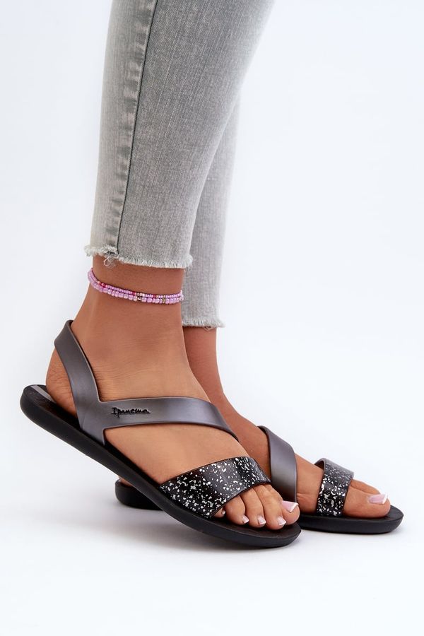 Kesi Women's sandals Ipanema Vibe Sandal Fem Black and Silver