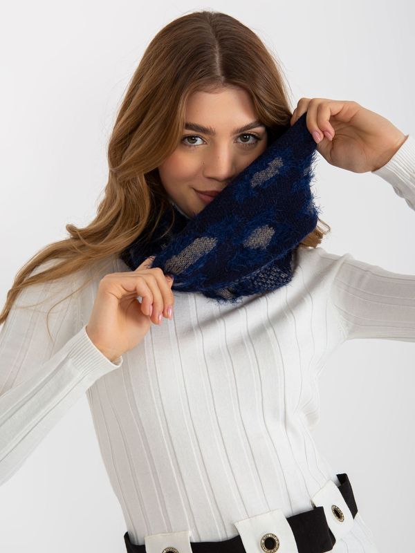 Fashionhunters Women's scarf with pattern - blue
