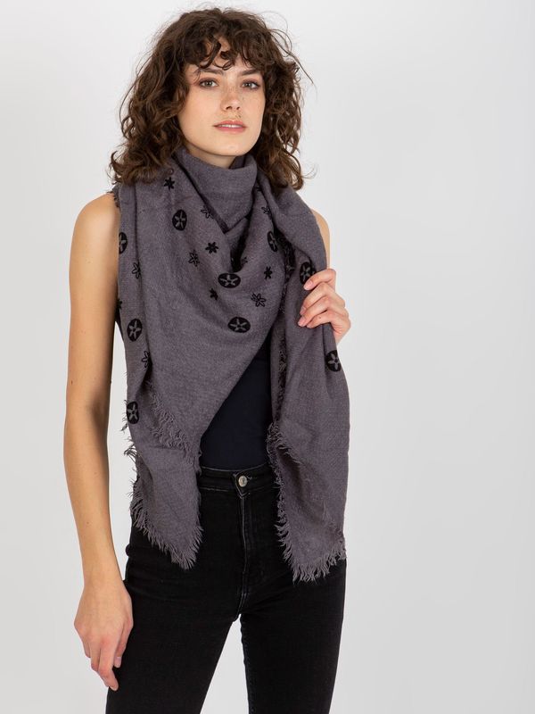 Fashionhunters Women's scarf with print - gray