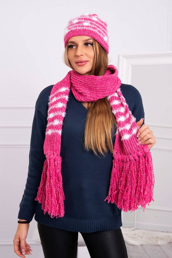 Kesi Women's set with scarf Anika K304 raspberry