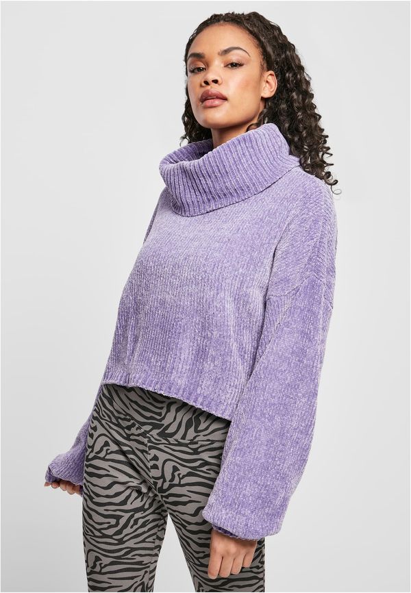 UC Ladies Women's short chenille sweater - lavender