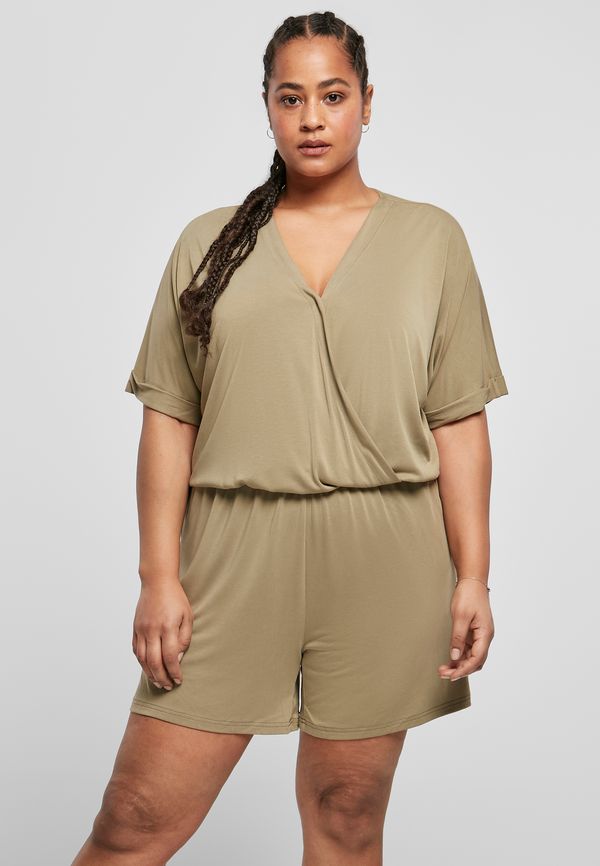 Urban Classics Women's short modal jumpsuit in khaki