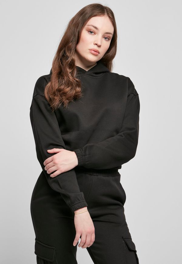 Urban Classics Women's Short Oversized Hooded Sweatshirt Black