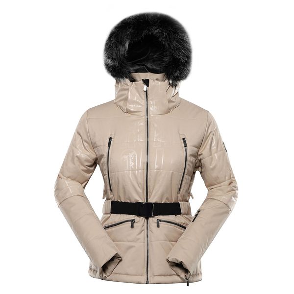 ALPINE PRO Women's ski jacket with ptx snow membrane ALPINE PRO DAMA white pepper