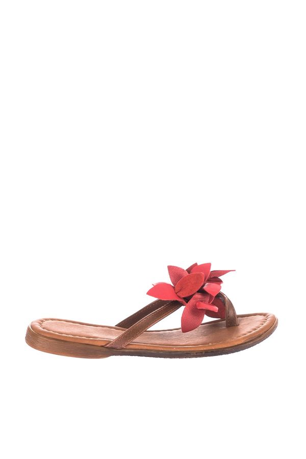 Trendyol Women's Slippers Trendyol Leather Flower