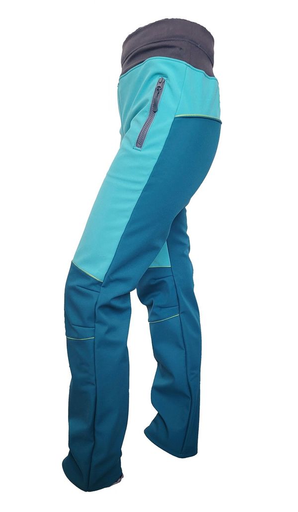 Kukadloo Women's softshell trousers insulated - kerosene-turquoise