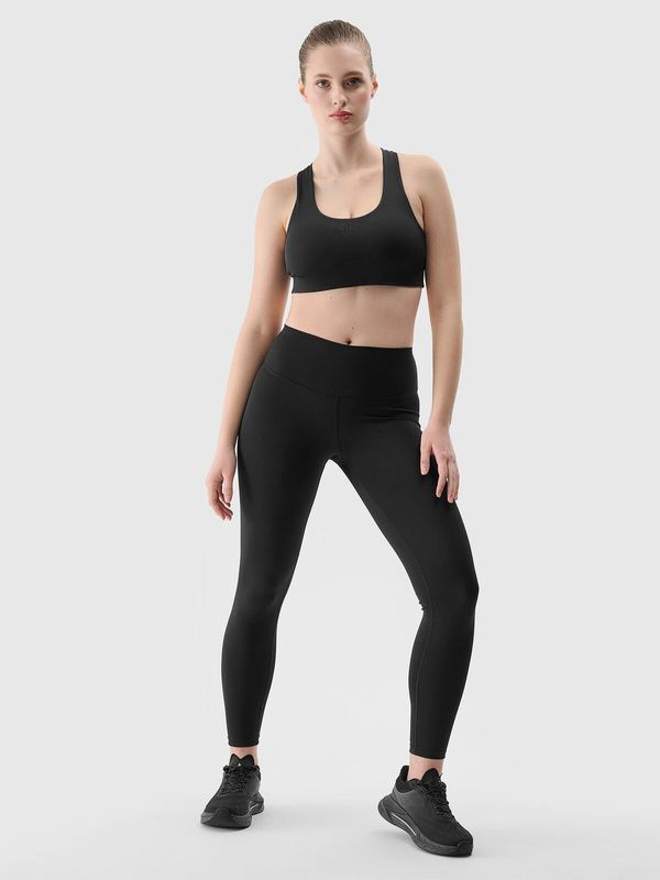 4F Women's Sports Leggings Made of 4F Recycled Materials - Black