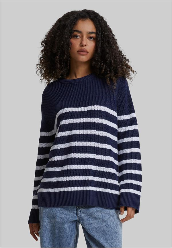 Urban Classics Women's striped sweater white/blue