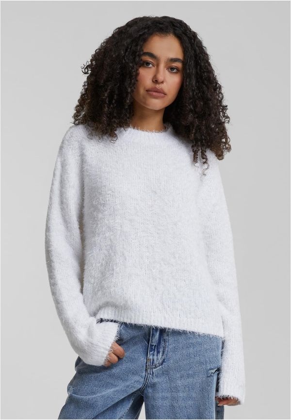 Urban Classics Women's sweater Feather Mock Neck white