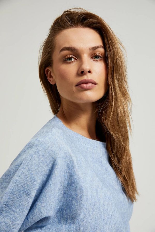 Moodo Women's sweater with 3/4 sleeve MOODO - blue