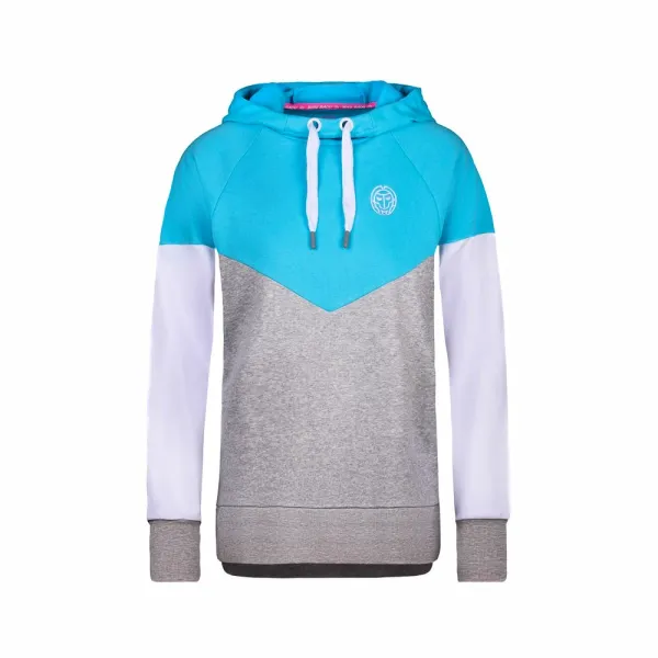 BIDI BADU Women's Sweatshirt BIDI BADU Flavia Lifestyle Hoody Aqua/Grey White S