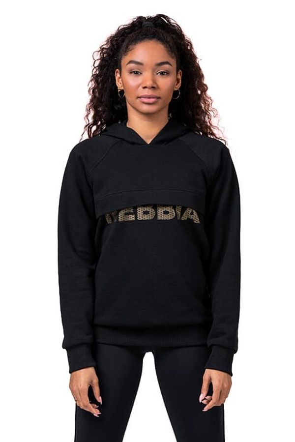 NEBBIA Women's sweatshirt Nebbia Intense Long hoodie black XS