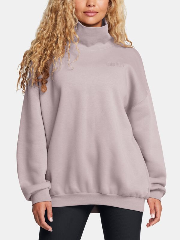 Under Armour Women's sweatshirt Under Armour UA Icon Fleece OS Mock Crew-GRY - Women's