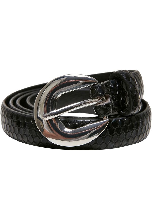 Urban Classics Accessoires Women's Synthetic Leather Snake Black Belt