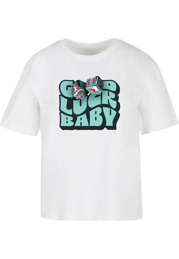 Mister Tee Women's T-shirt Good Luck Baby white