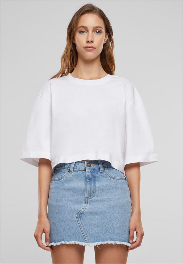 Urban Classics Women's T-Shirt Heavy Organic Oversized Cropped White