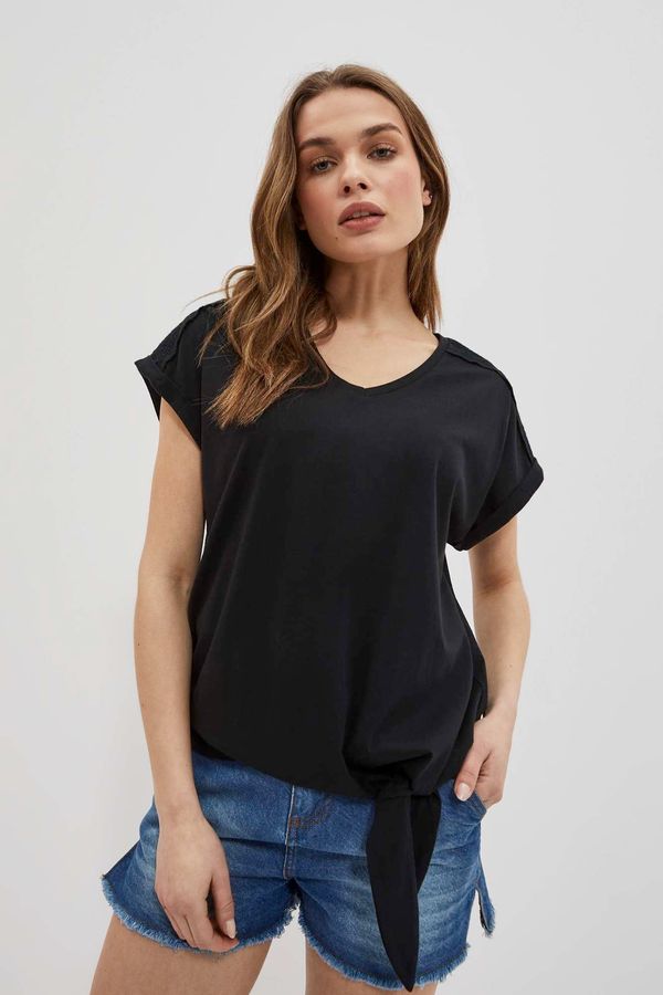 Moodo WOMEN'S T-SHIRT L-TS-4031 BLACK