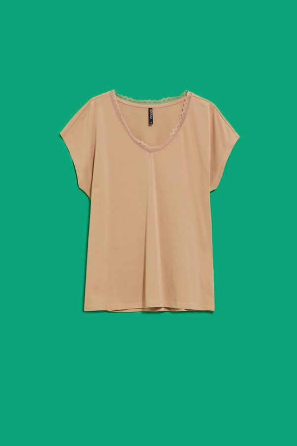 Moodo WOMEN'S T-SHIRT L-TS-4032 D.Beige