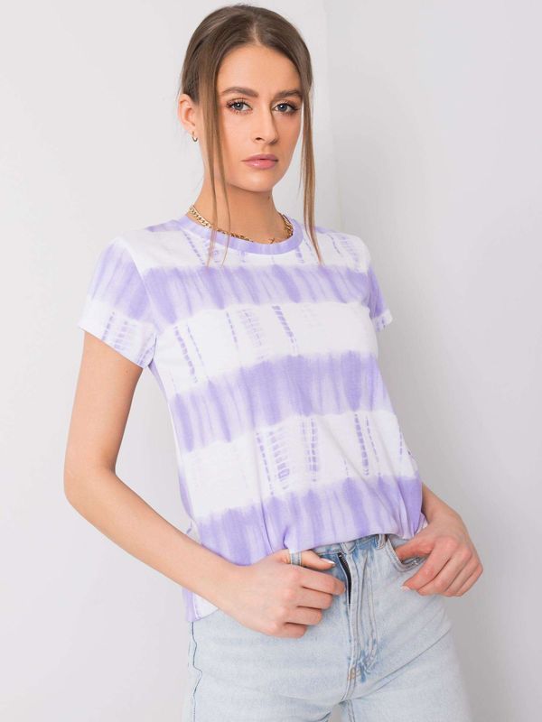 Fashionhunters Women's T-shirt purple and white colors