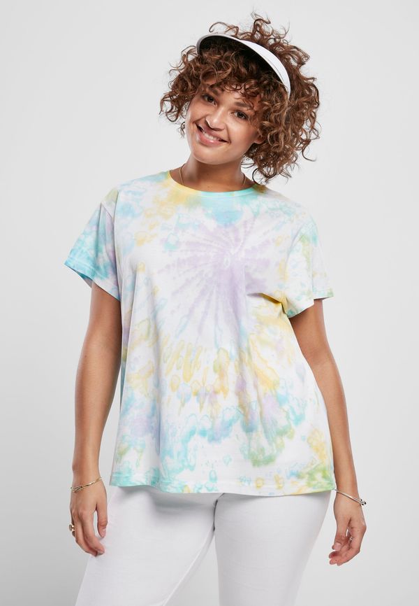 Urban Classics Women's T-shirt Tie Dye Boyfriend Tee pastel