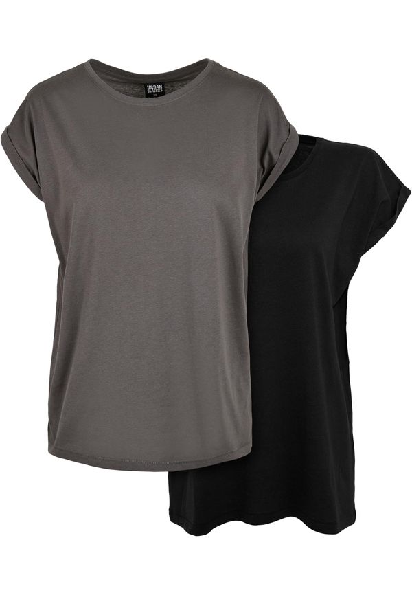 UC Ladies Women's T-shirt Urban Classics - 2 pack grey/black