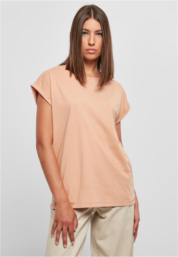 Urban Classics Women's T-shirt with extended shoulder amber color