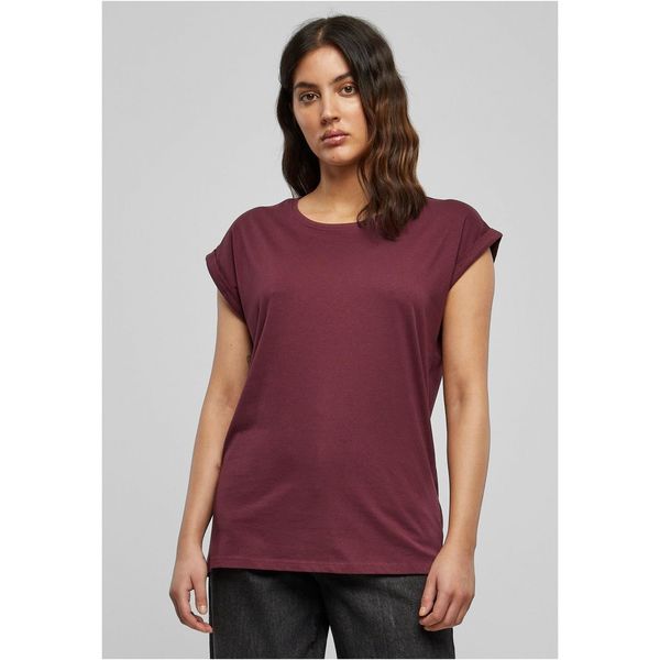 Urban Classics Women's T-shirt with extended shoulder cherry