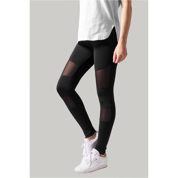 Urban Classics Women's Tech Mesh Leggings - Black