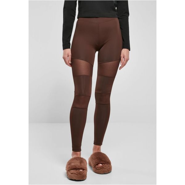 Urban Classics Women's Tech Mesh Leggings - Brown