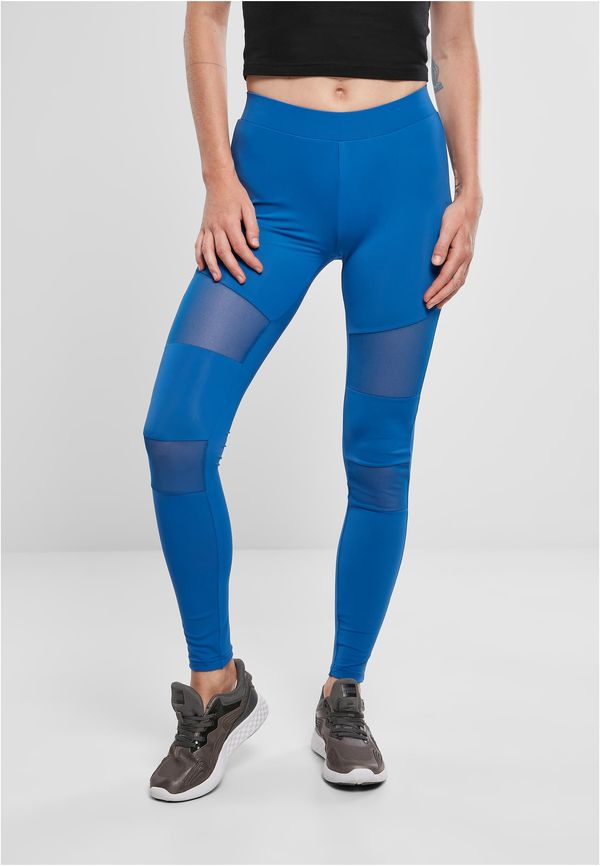 Urban Classics Women's Tech Mesh Leggings in a sporty blue color